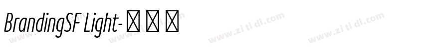 BrandingSF Light字体转换